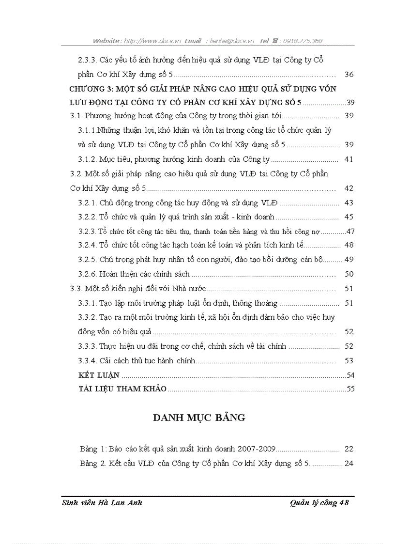 image for page Một số biện pháp nâng cao hiệu quả sử dụng vốn lưu động tại Công ty Cổ phần Cơ khí Xây dựng số 5