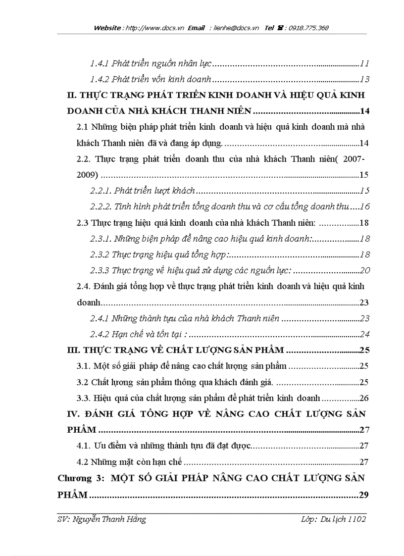 image for page Thực trạng và giải pháp nâng cao chất lượng sản phẩm tại nhà khách Thanh niên