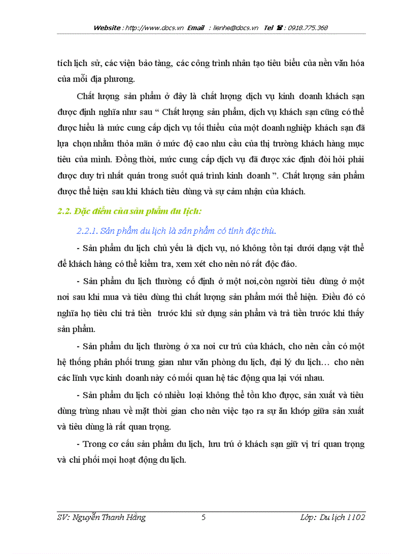 image for page Thực trạng và giải pháp nâng cao chất lượng sản phẩm tại nhà khách Thanh niên