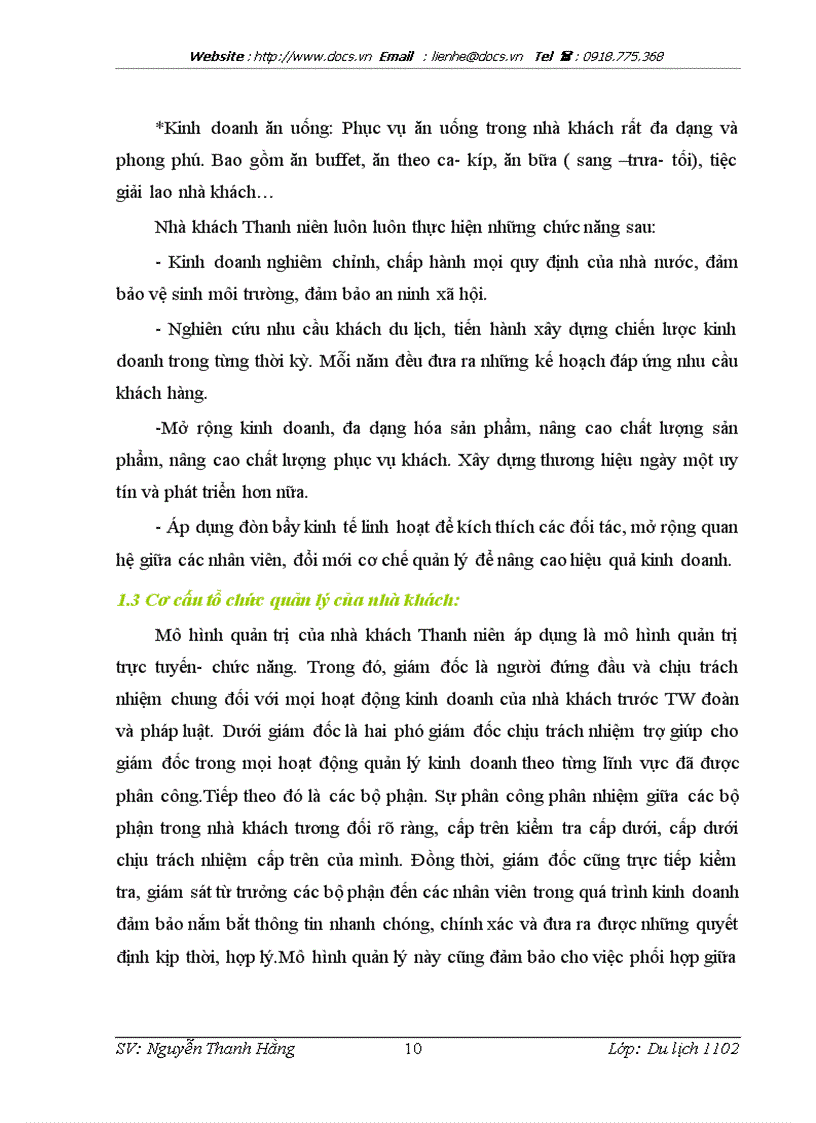 image for page Thực trạng và giải pháp nâng cao chất lượng sản phẩm tại nhà khách Thanh niên
