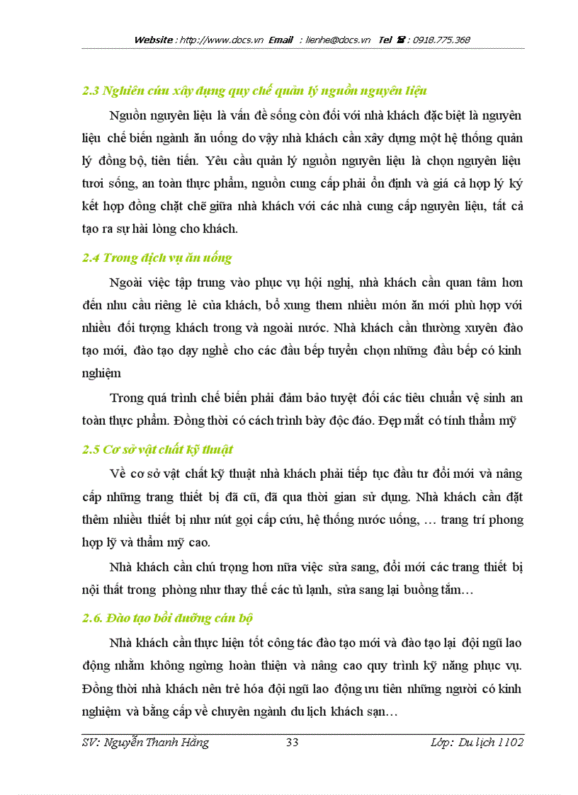 image for page Thực trạng và giải pháp nâng cao chất lượng sản phẩm tại nhà khách Thanh niên