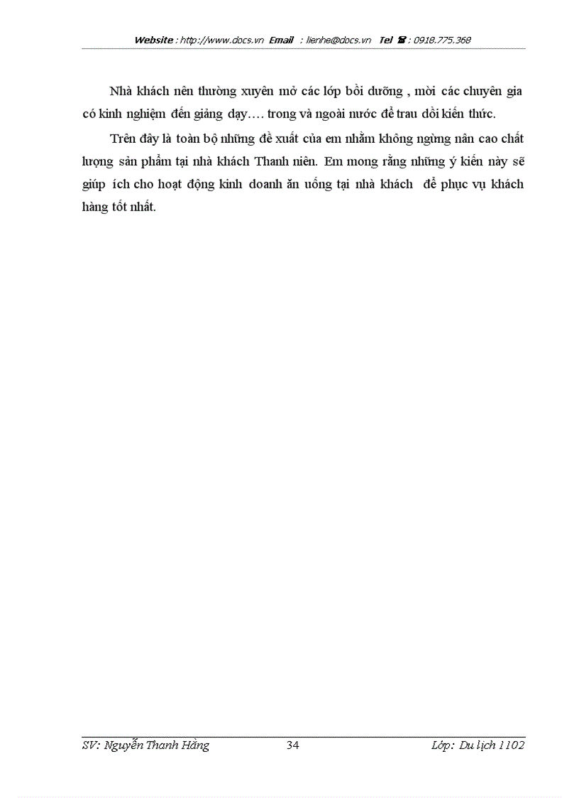 image for page Thực trạng và giải pháp nâng cao chất lượng sản phẩm tại nhà khách Thanh niên