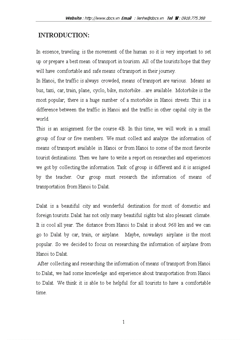 image for page Means of transportation Hanoi Dalat