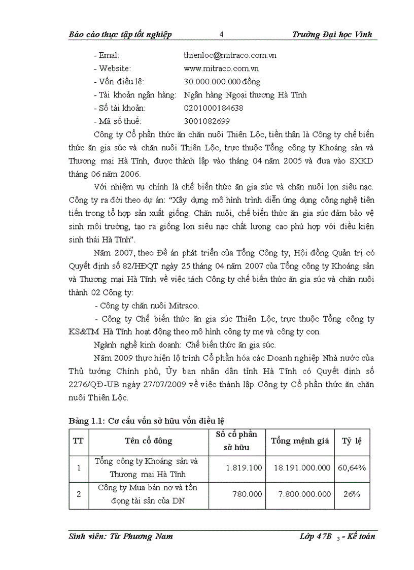 image for page Tìm hiểu công tác kế toán tiền lương và các khoản trích theo lương tại Công ty Cổ phần thức ăn chăn nuôi Thiên Lộc