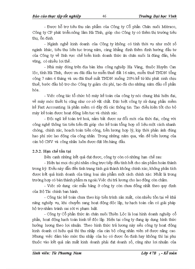 image for page Tìm hiểu công tác kế toán tiền lương và các khoản trích theo lương tại Công ty Cổ phần thức ăn chăn nuôi Thiên Lộc