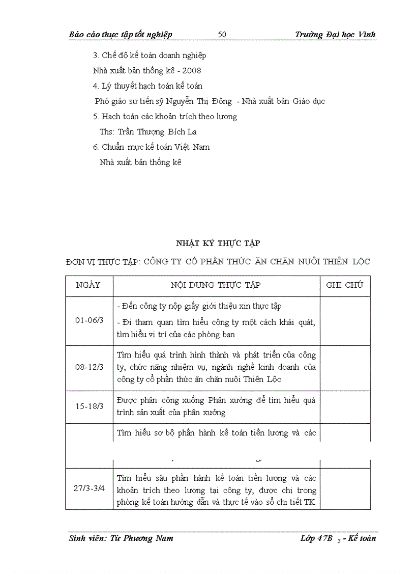 image for page Tìm hiểu công tác kế toán tiền lương và các khoản trích theo lương tại Công ty Cổ phần thức ăn chăn nuôi Thiên Lộc