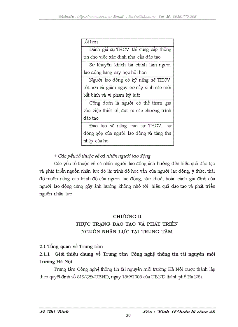 image for page Đào tạo và phát triển nguồn nhân lực tại Trung tâm Công nghệ thông tin thuộc Sở Tài nguyên và Môi trường thành phố Hà Nội