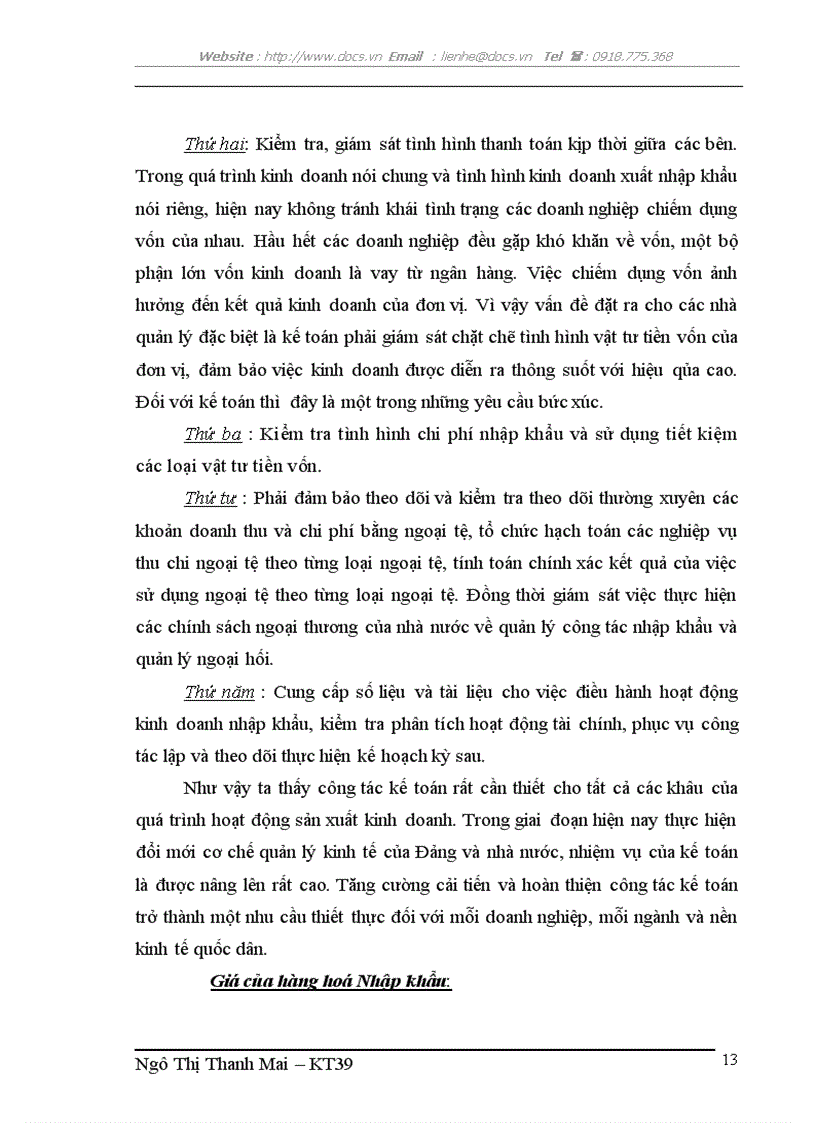 image for page Kế toán lưu chuyển hàng hóa Nhập khẩu tại Công ty cổ phần tập đoàn Địa ốc Viễn Đông