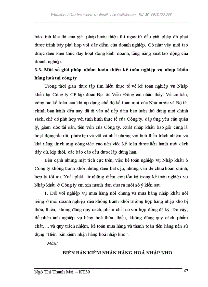 image for page Kế toán lưu chuyển hàng hóa Nhập khẩu tại Công ty cổ phần tập đoàn Địa ốc Viễn Đông