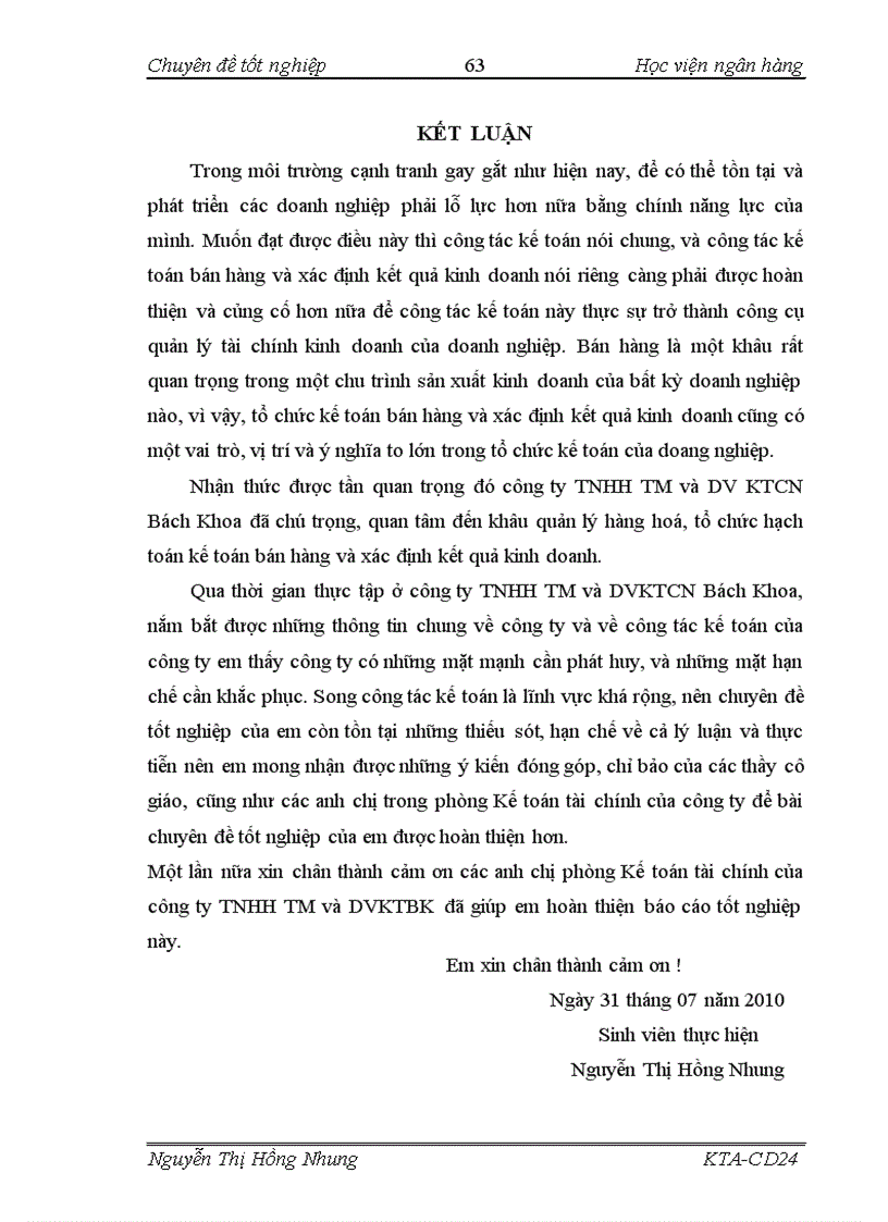 image for page Hoàn thiện kế toán bán hàng và xác định kết quả kinh doanh tại công ty tnhh thương mại và dịch vụ kỹ thuật công nghệ bách khoa