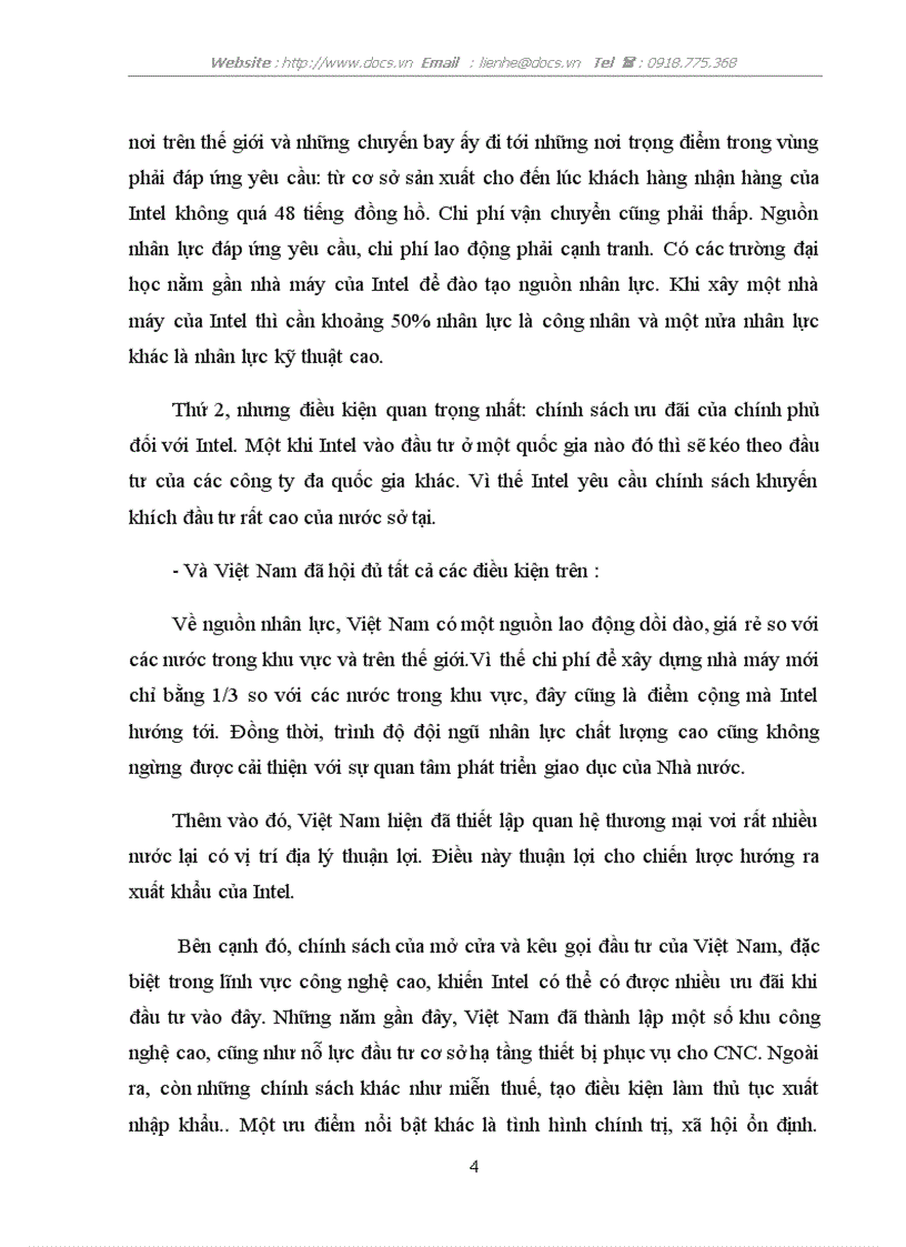 image for page Tình huống chuyển giao công nghệ qua DA ĐT trực tiếp nước ngoài của Intel