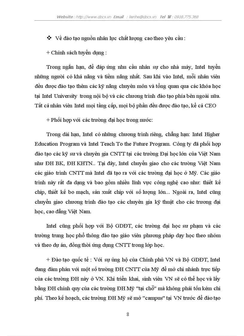 image for page Tình huống chuyển giao công nghệ qua DA ĐT trực tiếp nước ngoài của Intel