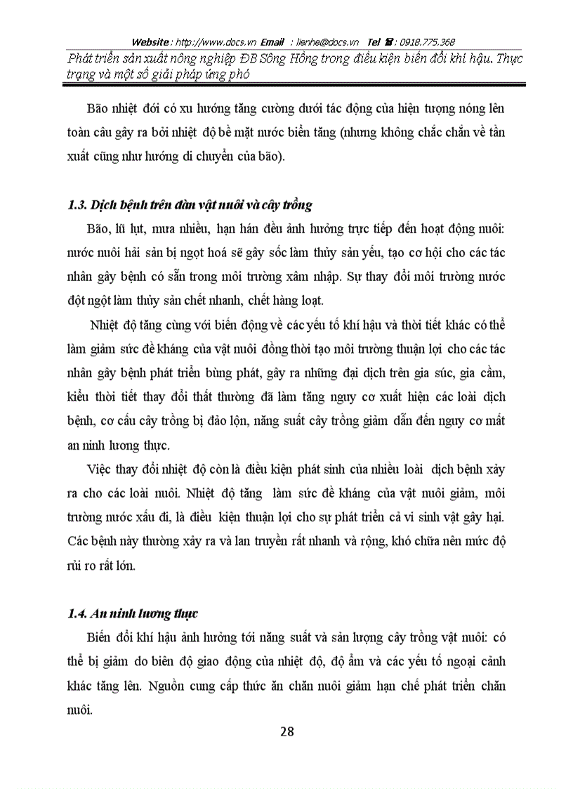 image for page Phát triển sản xuất nông nghiệp ĐB Sông Hồng trong điều kiện biến đổi khí hậu Thực trạng và một số giải pháp ứng phó