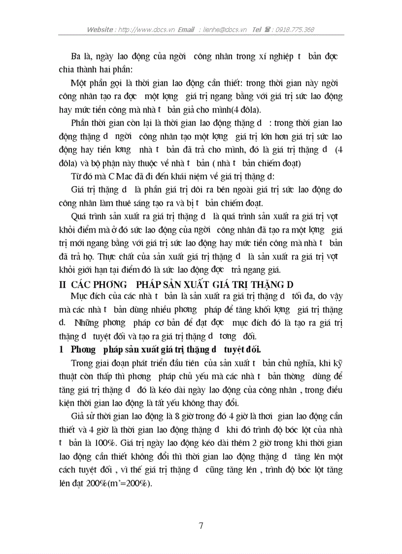 image for page Bản chất và các hình thức biểu hiện của giá trị thặng dư