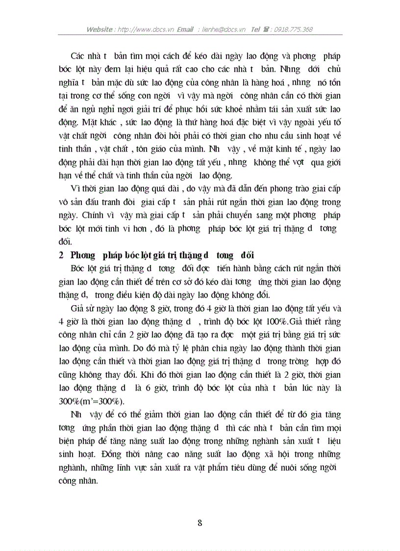 image for page Bản chất và các hình thức biểu hiện của giá trị thặng dư