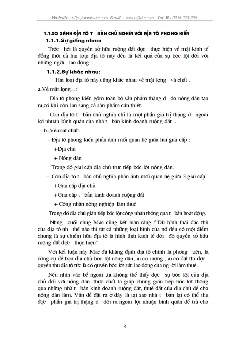 image for page Lý luận về địa tô của CácMac và sự vận dụng vào chính sách đất đai ở Việt Nam hiện nay