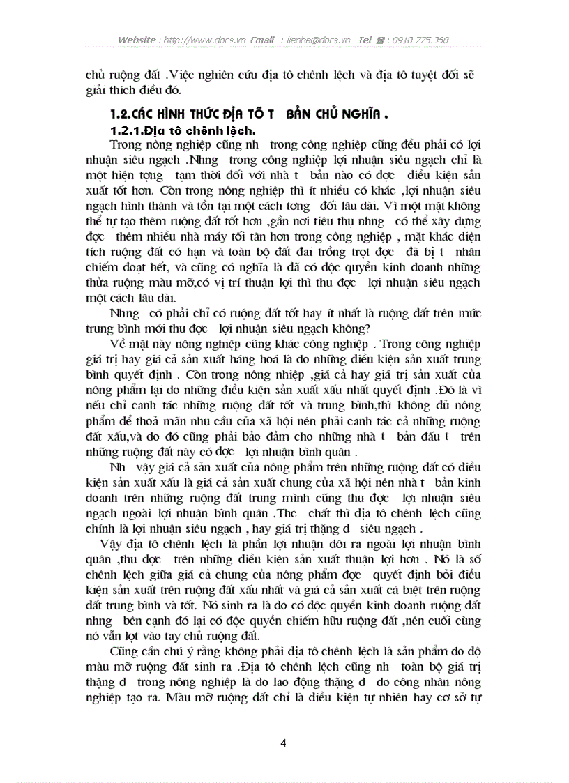 image for page Lý luận về địa tô của CácMac và sự vận dụng vào chính sách đất đai ở Việt Nam hiện nay