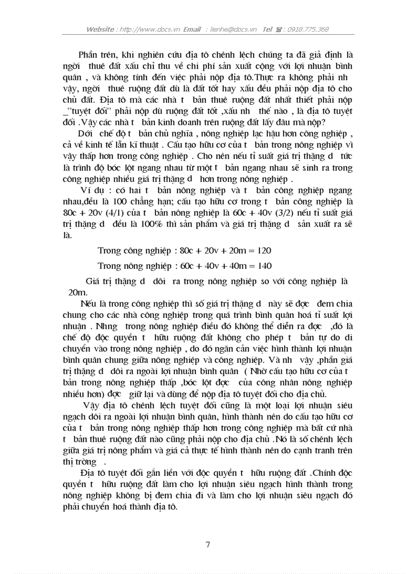 image for page Lý luận về địa tô của CácMac và sự vận dụng vào chính sách đất đai ở Việt Nam hiện nay