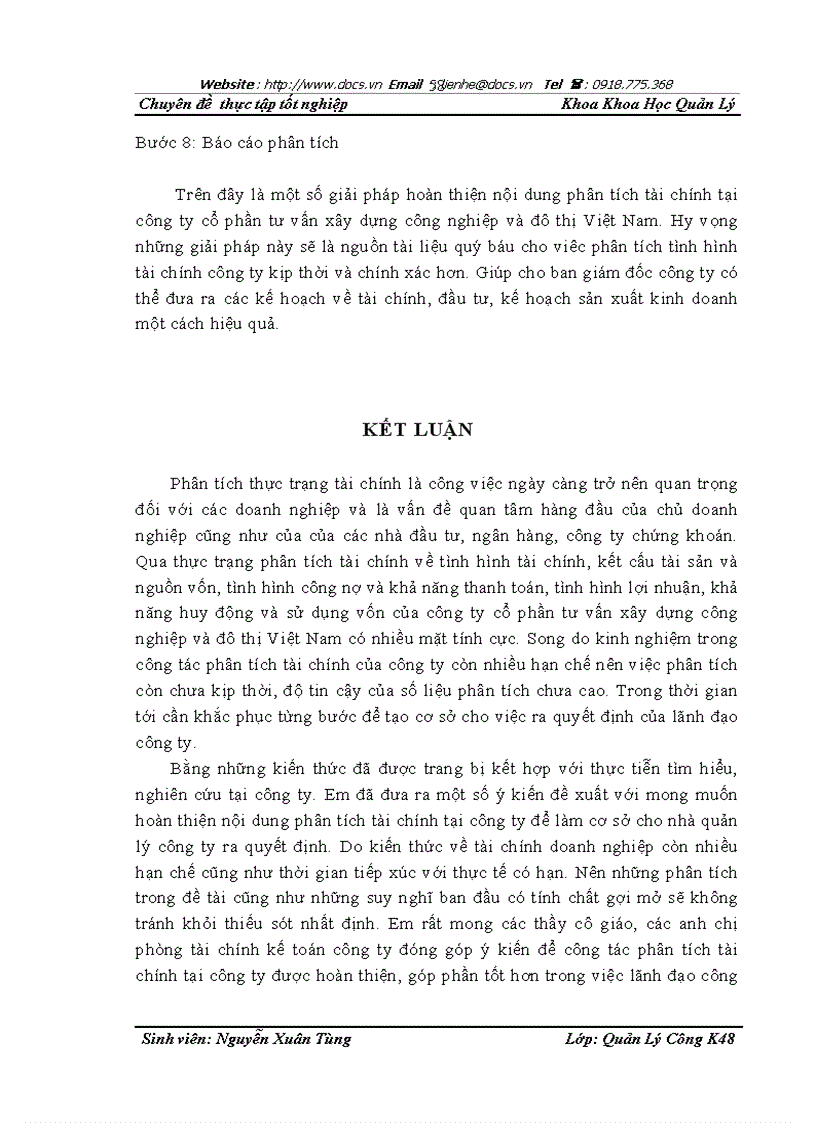 image for page Các giải pháp hoàn thiện nội dung phân tích tài chính doanh nghiệp tại công ty cổ phần tư vấn xây dựng công nghiệp và đô thị Việt Nam