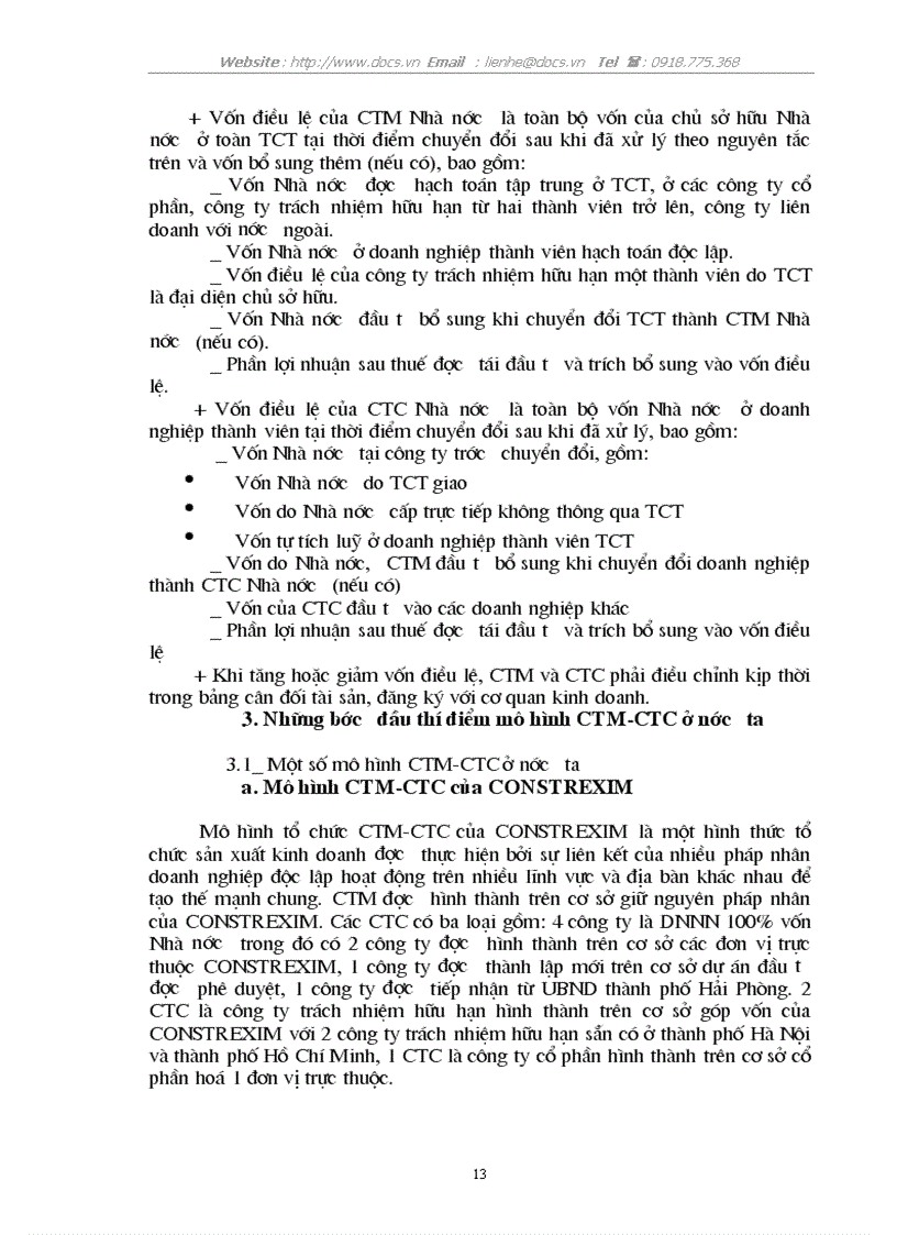 image for page Khả năng vận dụng mô hình công ty mẹ công ty con trong nền kinh tế Việt Nam