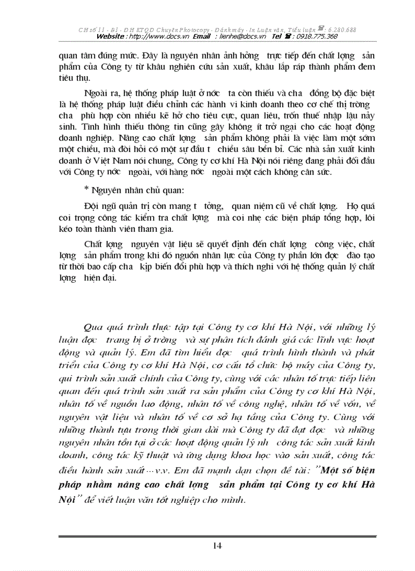image for page Một số biện pháp nhằm nâng cao chất lượng sản phẩm tại Công ty cơ khí Hà Nội