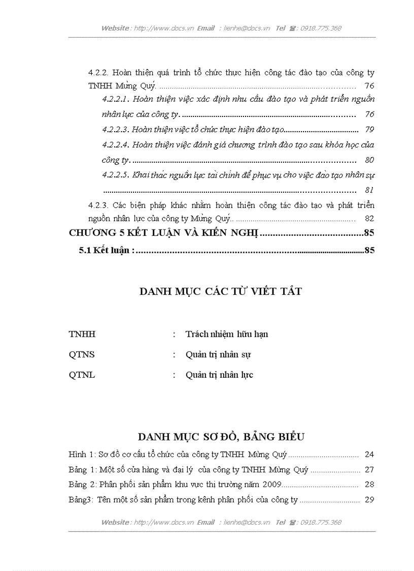 1sô gia i pha p nhă m hoa n thiê n công ta c đa o ta o va pha t triê n nguô n nhân lư c cu a Công ty TNHH Mư ng Quy