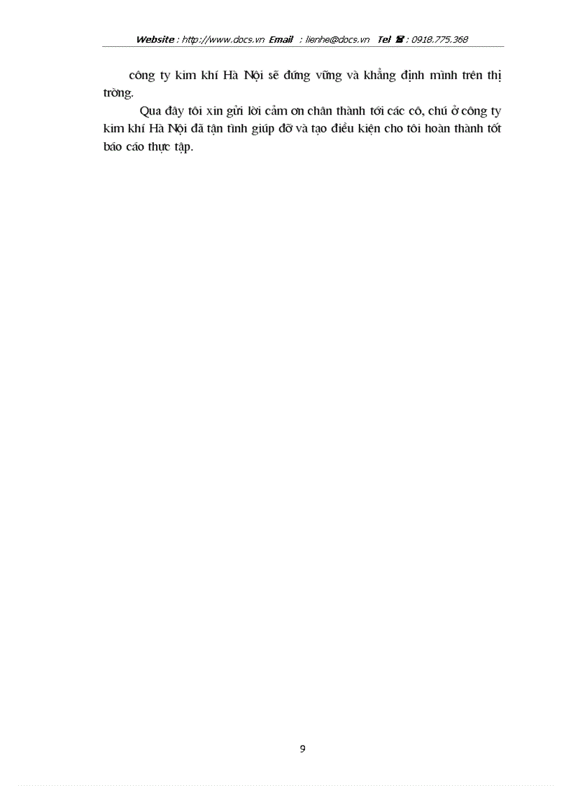 image for page Vài nét tổng quát về công ty kim khí Hà Nội