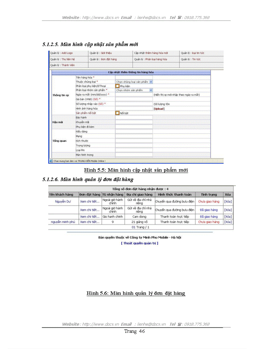 image for page Xây dựng website bán điện thoại di động Minhphu mobile