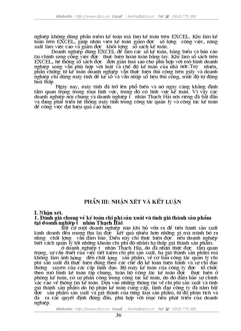 image for page Kế toán tập hợp chi phí sản xuất và tính giá thành sản phẩm trong Doanh nghiệp sản xuất tại Doanh nghiệp tư nhân Thạch Hải