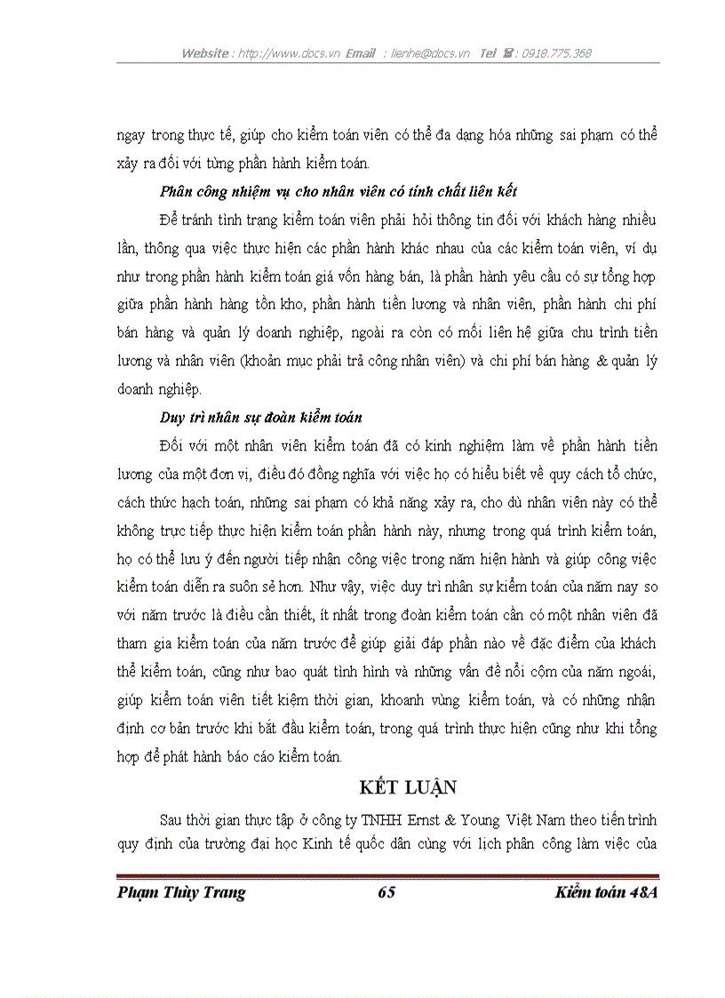 image for page Quy trình kiểm toán chu trình tiền lương và nhân viên trong kiểm toán BCTC do công ty TNHH Ernst Young Việt Nam thực hiện