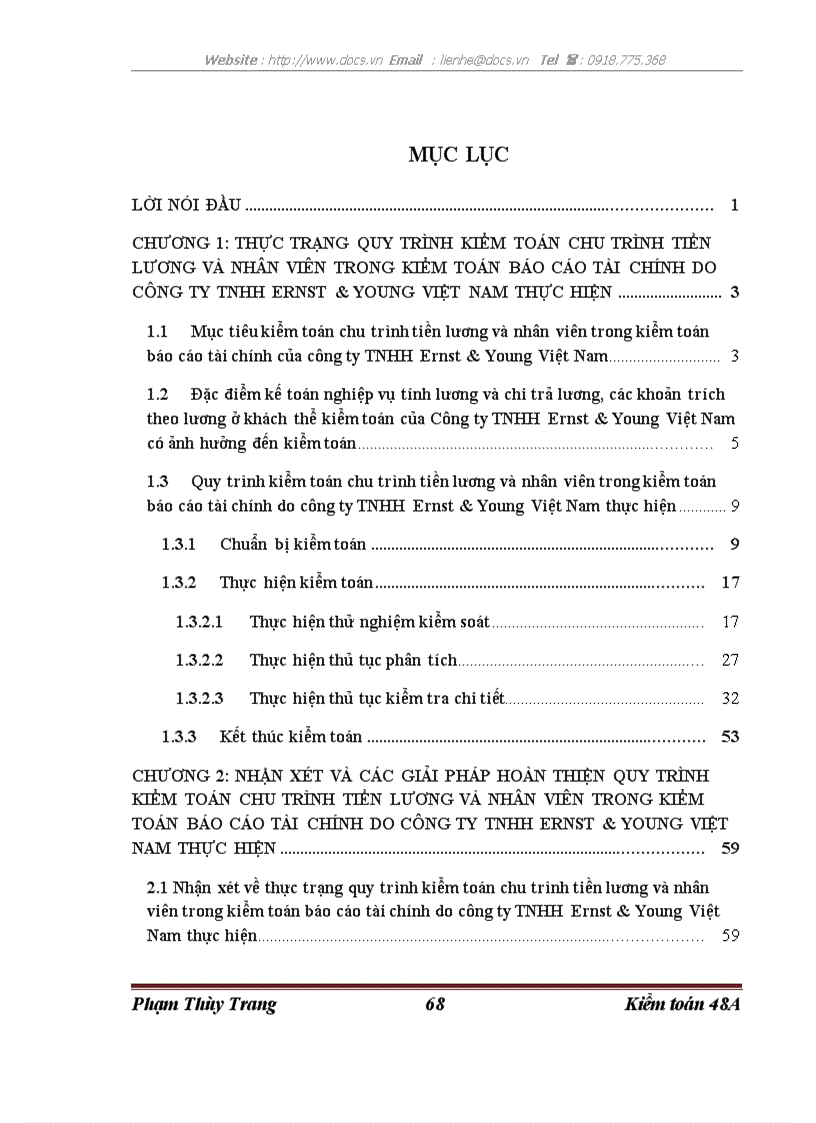 image for page Quy trình kiểm toán chu trình tiền lương và nhân viên trong kiểm toán BCTC do công ty TNHH Ernst Young Việt Nam thực hiện