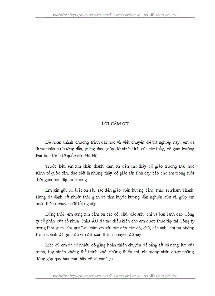 image for page Hoàn thiện công tác soạn lập kế hoạch tại công ty cổ phẩn cửa sổ nhựa Châu Âu Eurowindow