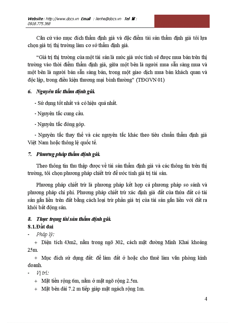 Báo cáo thẩm định giá