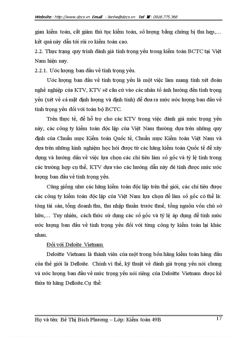 image for page Trọng yếu trong kiểm toán và qui trình đánh giá tính trọng yếu trong kiểm toán báo cáo tài chính
