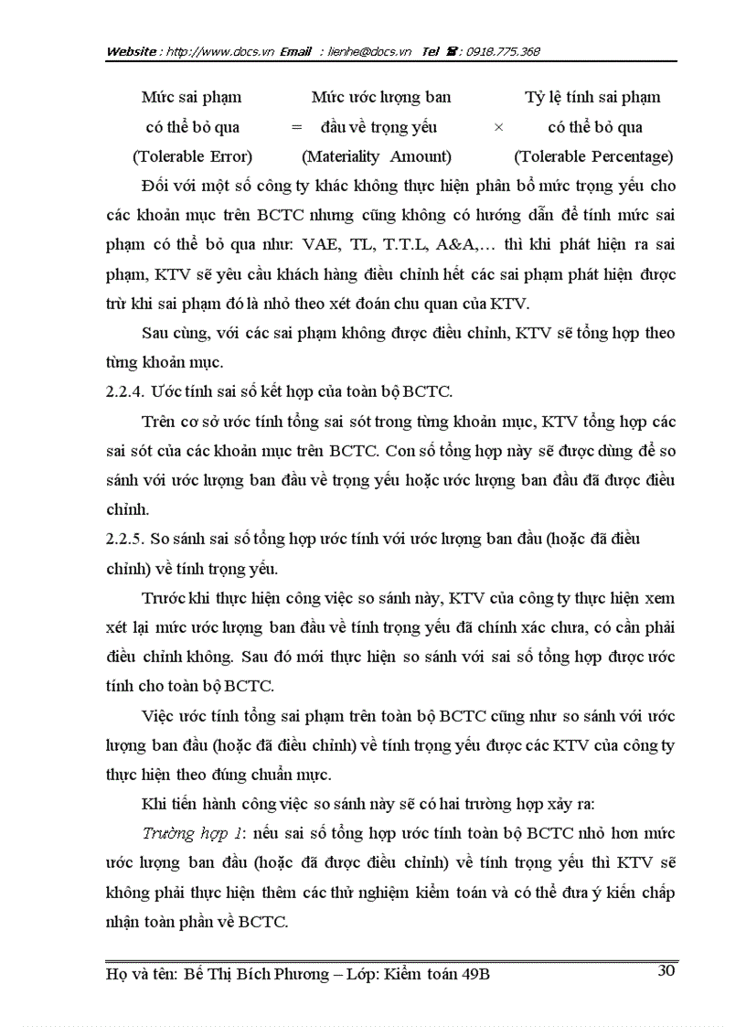 image for page Trọng yếu trong kiểm toán và qui trình đánh giá tính trọng yếu trong kiểm toán báo cáo tài chính