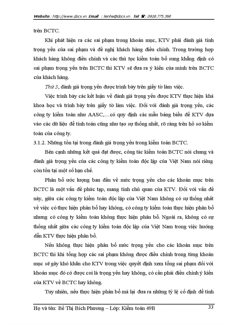 image for page Trọng yếu trong kiểm toán và qui trình đánh giá tính trọng yếu trong kiểm toán báo cáo tài chính