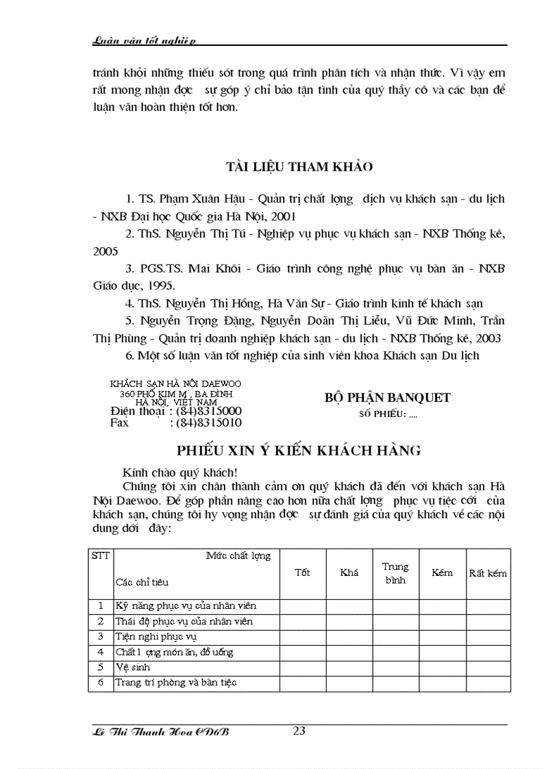 image for page Một số giải pháp nhằm hoàn thiện chất lượng phục vụ tiệc cưới tại Khách sạn Hà Nội Daewoo