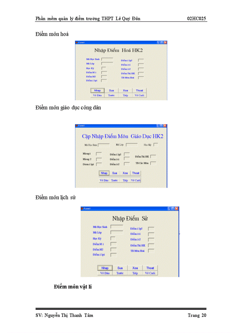 image for page Phần mềm quản lý điểm trường THPT Lê Quý Đôn