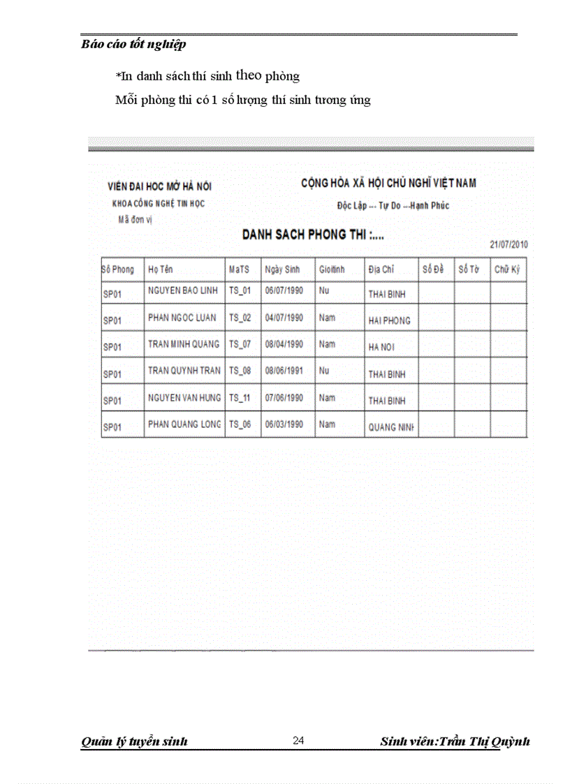 image for page Xây dựng chương trình quản lý tuyển sinh