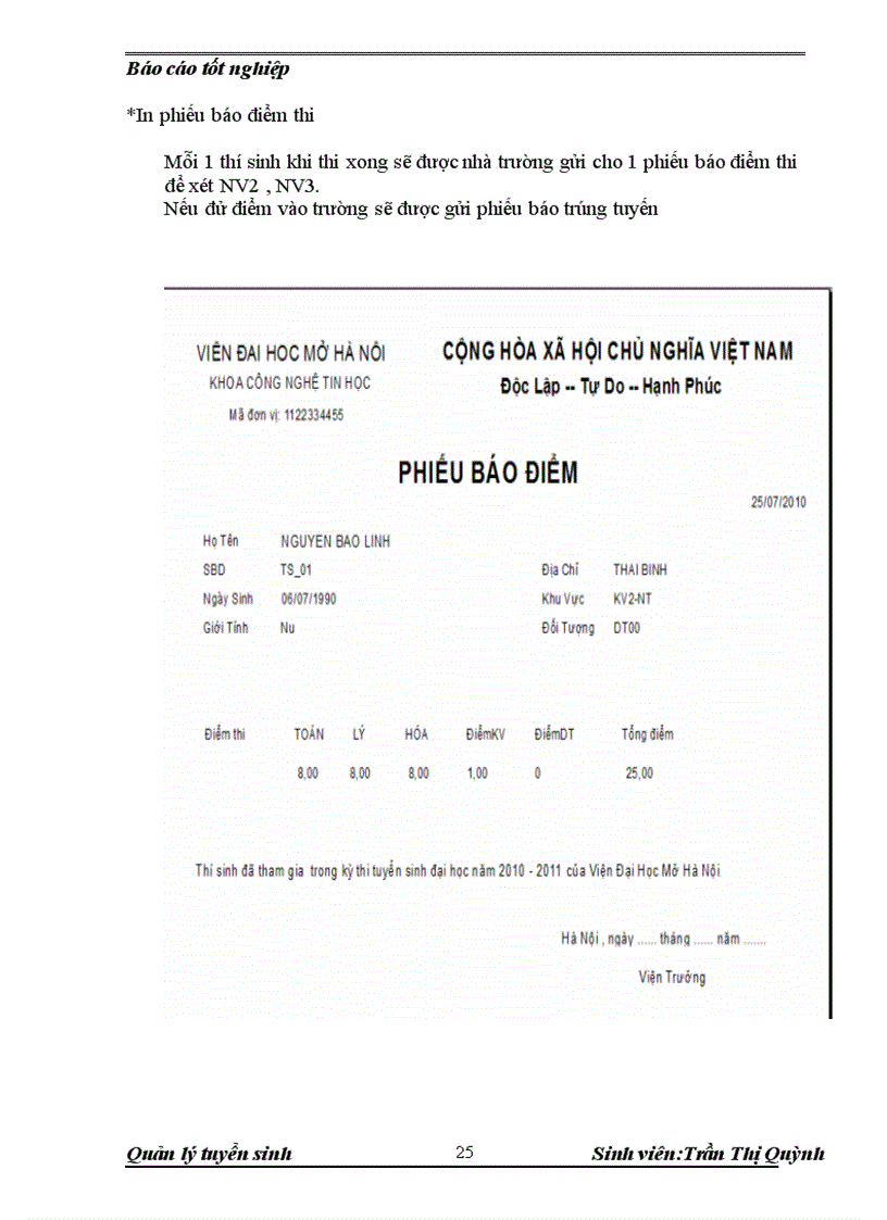 image for page Xây dựng chương trình quản lý tuyển sinh