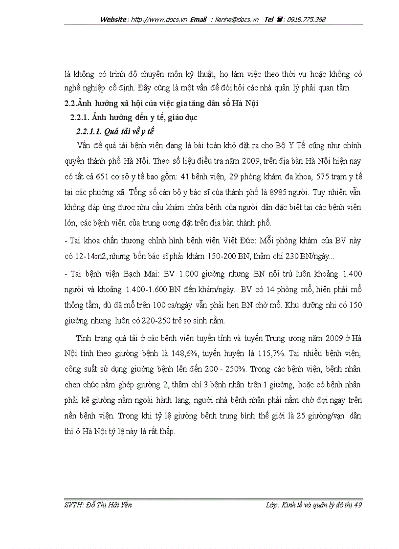 image for page Ảnh hưởng xã hội của việc gia tăng dân số đô thị Hà Nội trong quá trình đô thị hoá