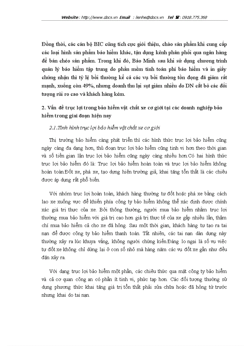 image for page Thực trạng và một số biện pháp phòng chống trục lợi trong bảo hiểm vật chất xe cơ giới