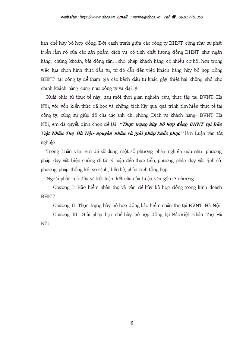 image for page Thực trạng hủy bỏ hợp đồng BHNT tại Bảo Việt Nhân Thọ Hà Nội nguyên nhân và giải pháp khắc phục