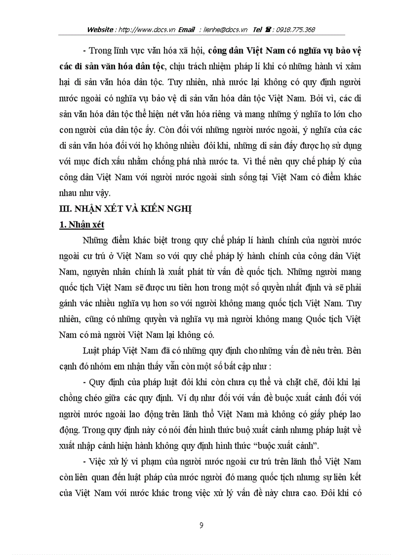 image for page Những điểm khác biệt trong quy chế pháp lí hành chính của người nước ngoài cư trú ở Việt Nam so với quy chế pháp lý hành chính của công dân Việt Nam