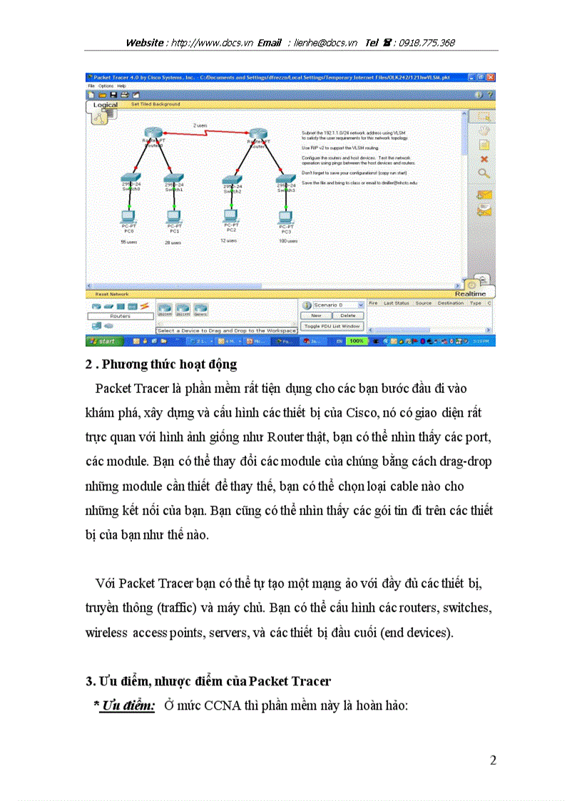 image for page Môn Mạng Và Truyền Thông phần mềm CISCO PACKET TRACER
