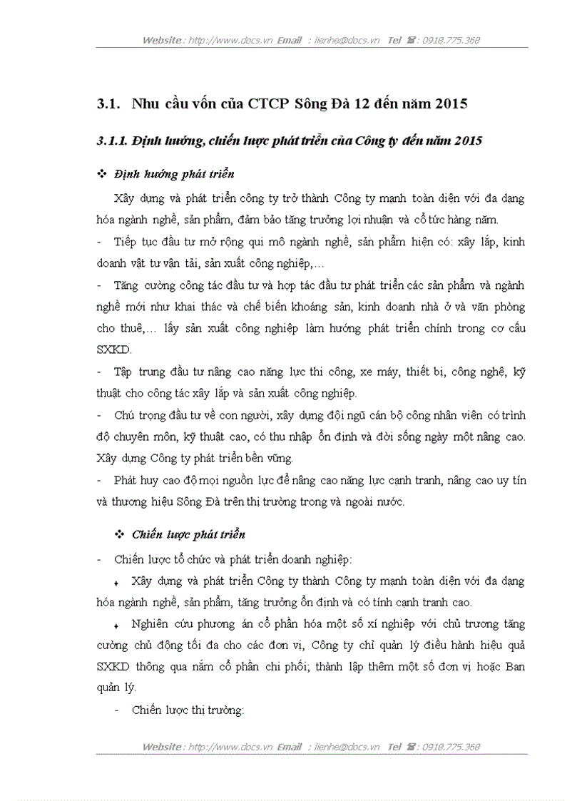 image for page Một số giải pháp nâng cao hiệu quả huy động và sử dụng vốn sản xuất kinh doanh của Công ty Cổ phần Sông Đà 12