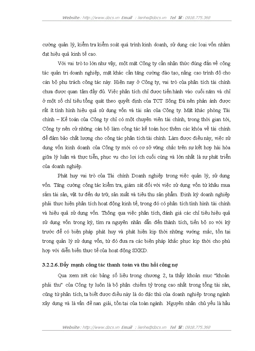 image for page Một số giải pháp nâng cao hiệu quả huy động và sử dụng vốn sản xuất kinh doanh của Công ty Cổ phần Sông Đà 12