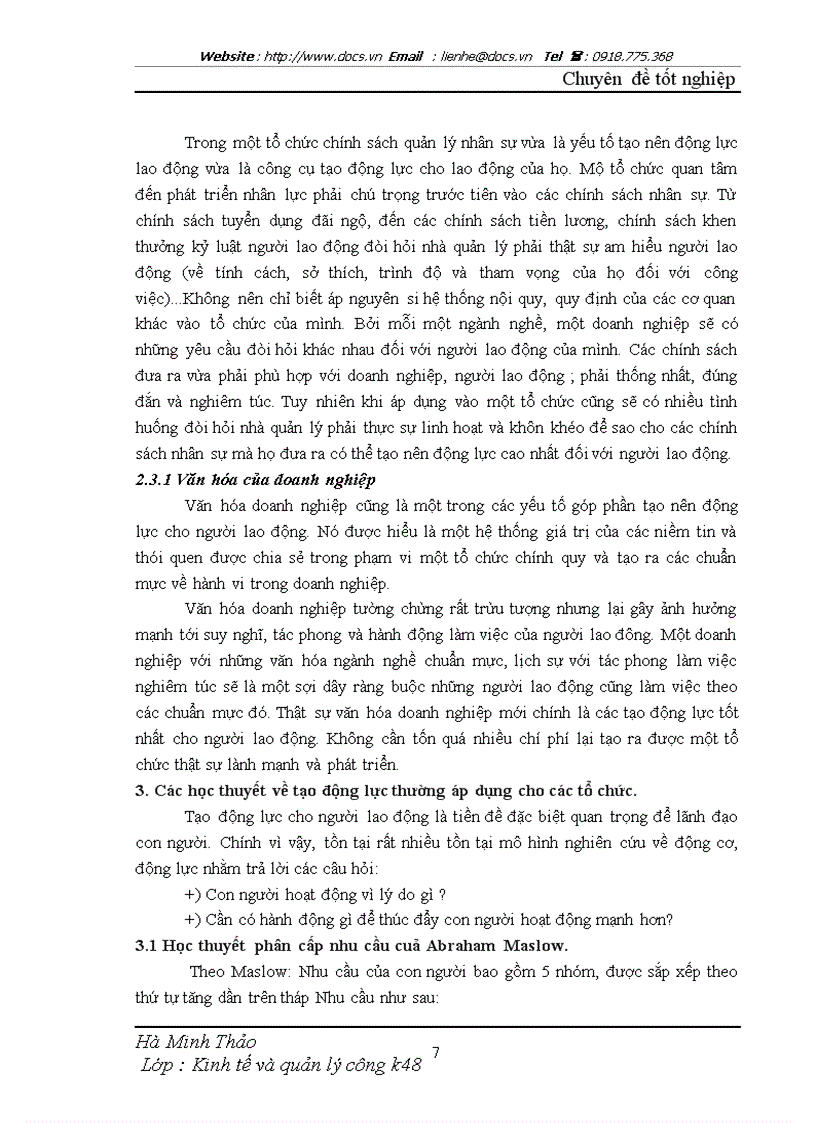 image for page Một số giải pháp nhằm hoàn thiện các công cụ tạo động lực cho người lao động tại Công ty TNHH Thương mại Kỹ thuật Hồng Thủy