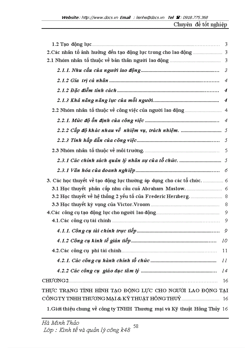image for page Một số giải pháp nhằm hoàn thiện các công cụ tạo động lực cho người lao động tại Công ty TNHH Thương mại Kỹ thuật Hồng Thủy