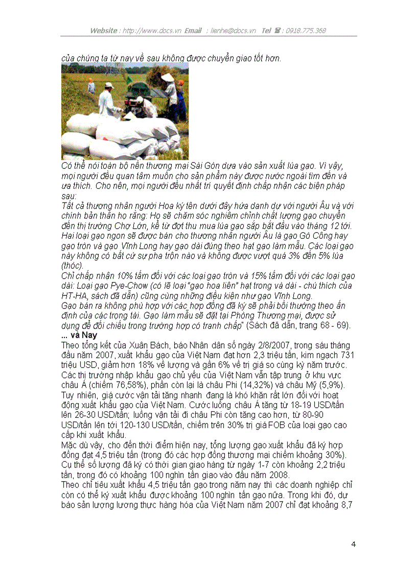 image for page Phân tích ma trận swot của ngành xuất khẩu gạo Việt Nam